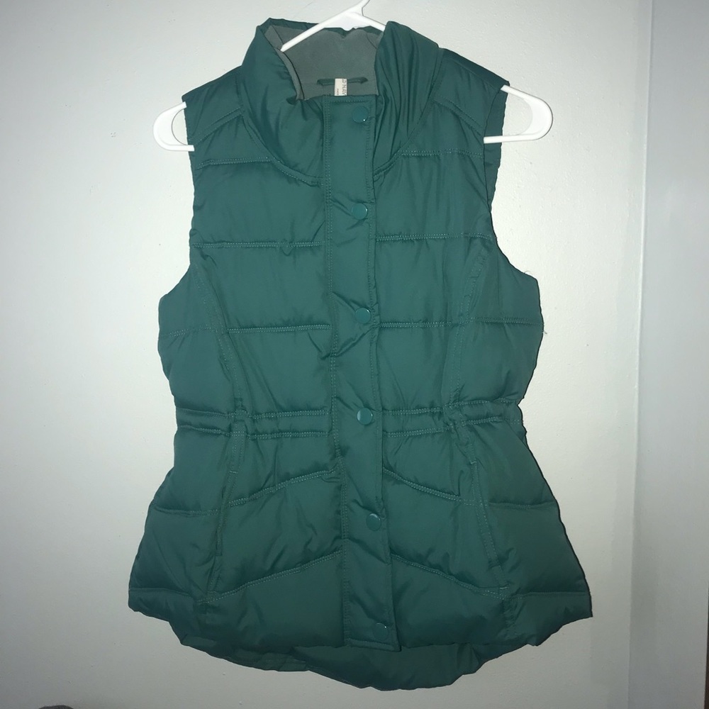 Warm teal vest (worn once)